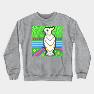 Cockatoo Pixel Painting Crewneck Sweatshirt